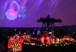 Chrismas decorated Planetarium dome