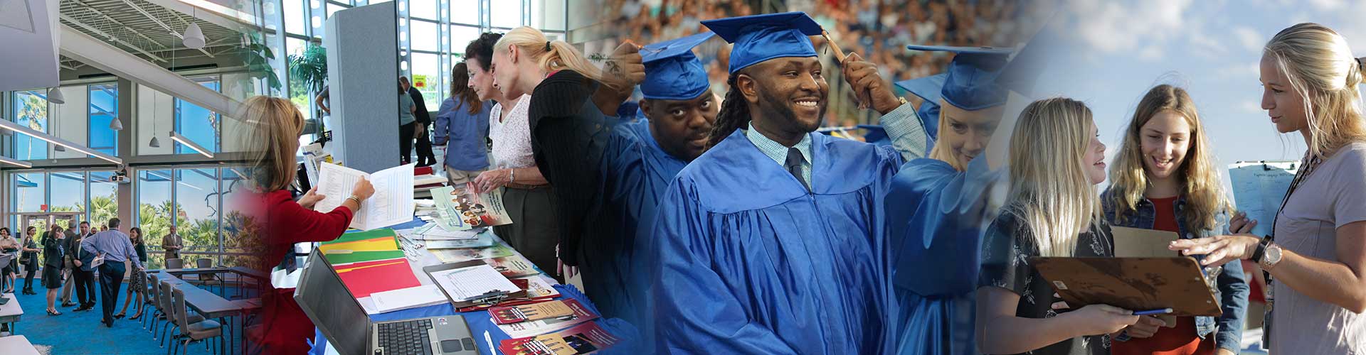 A collage of SPC events  and graduation ceremony